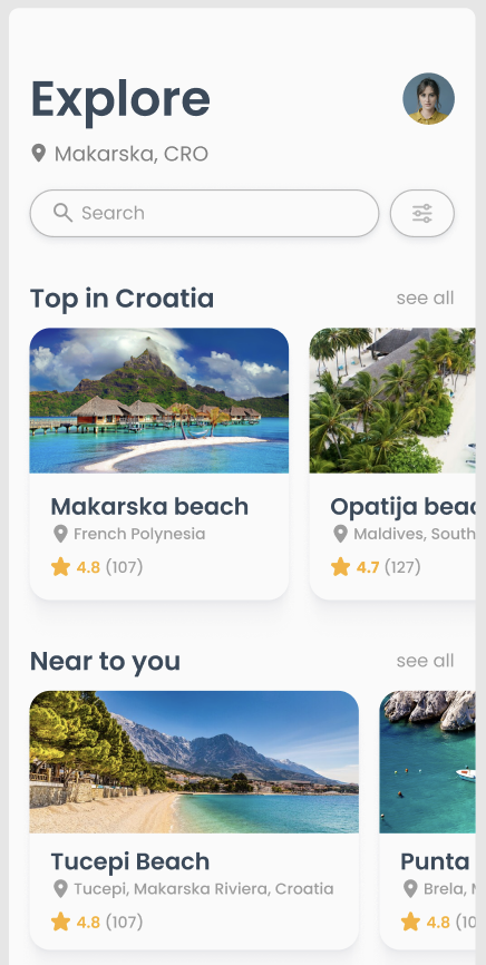 Explore Screen